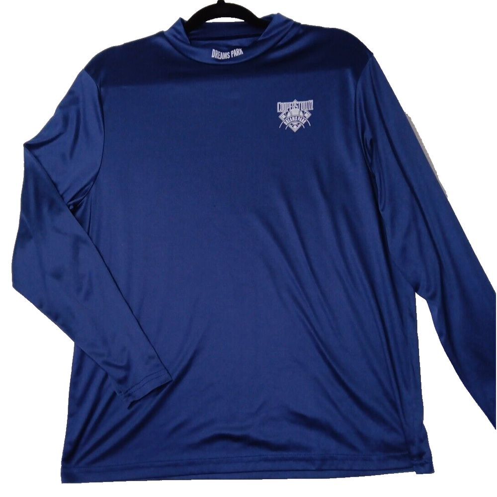 Cooperstown Dreams Park Men's Small Long Sleeve Workout Shirt Blue  Sz.S‎